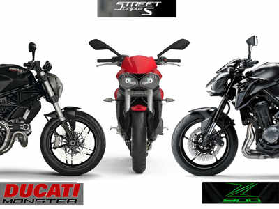 Triumph New Ducati Monster 797 Vs Triumph Street Triple S Vs Kawasaki Z900 Street Fight Begins Now Times Of India