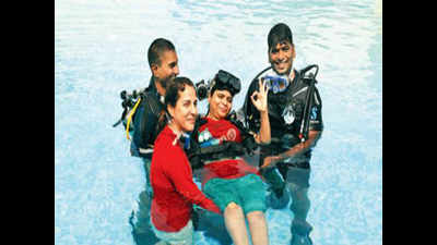Swimming & scuba diving camp for differently abled