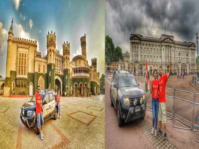 City couple makes a road trip from Bangalore Palace to Buckingham Palace
