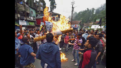 Gorkha Janmukti Morcha supporters hold massive protest demanding ‘Gorkhaland’