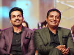 Karthi and Prakash Raj during the 64th Jio Filmfare Awards South 2017