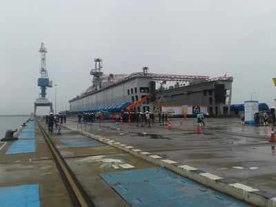 FDN2: India's first indigenously developed floating dock for warships launched