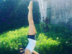 Eva Longoria is seen doing yoga with her favourite instructor