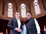 Adam Gilchrist and Sanjay Deshmukh smile for the camera