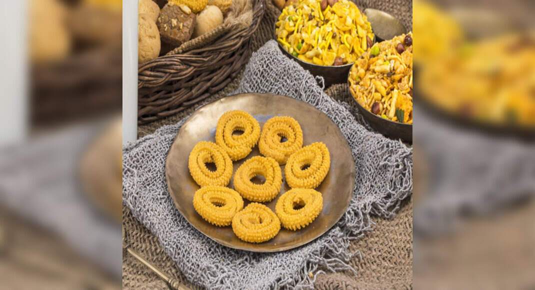 Baked Besan Chakli Recipe: How to Make Baked Besan Chakli Recipe | Homemade Baked Besan Chakli Recip