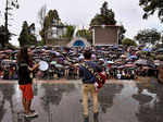 Artists perform during an indefinite strikes