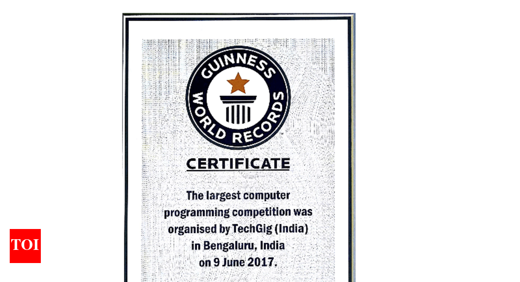 TechGig Enters the Guinness Book of World Records - Times of India