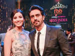 Arjun Rampal with Miss world Stephanie Del Valle