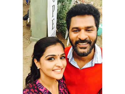 Remya Nambeesan shares a selfie with Prabhudeva on the sets of 'Mercury'