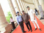 Gurdeep Singh Sappal, Tigmanshu Dhulia and Mohit Marwah pose for a photo