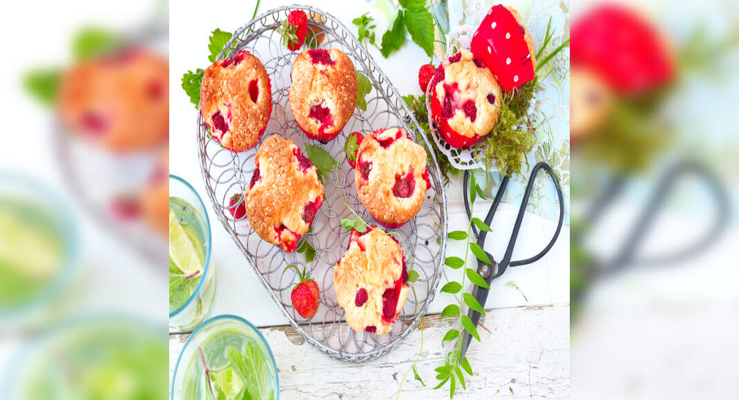 Eggless Oatmeal Strawberry Muffins With Whole Wheat Flour Recipe How