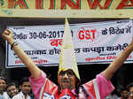 Cloth merchants protest against GST