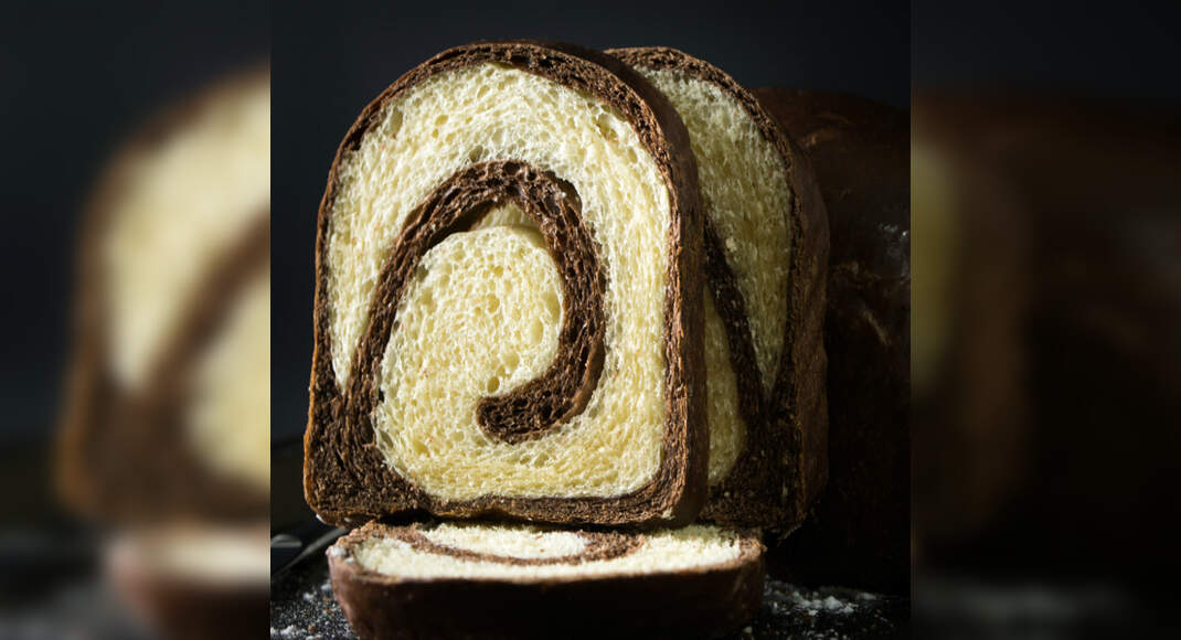 Marble Cocoa Bread Recipe: How to Make Marble Cocoa Bread Recipe | Homemade Marble Cocoa Bread Recip