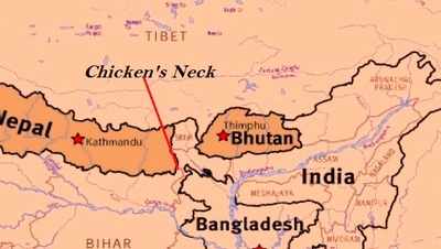 Siliguri On Map Of India Chickens Neck - Times Of India