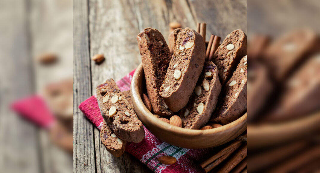Chocolate Almond Biscotti Recipe: How to Make Chocolate Almond Biscotti Recipe | Homemade Chocolate 