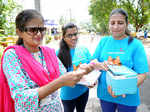 ​ Volunteers participate in a vaccination drive