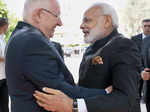 Reuven Rivlin greets Prime Minister Narendra Modi