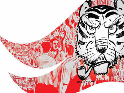 Sena's Raut posts cartoon taking potshots at alliance partner - Rediff.com