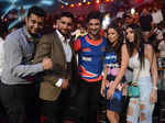 Amir Khan and Sushant Singh Rajput pose with other guests