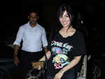 Ayesha Takia with her son at airport