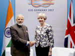 Narendra Modi and Britain's Prime Minister Theresa May at G20 Sumit 2017