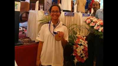 Telangana girl Ananya Chouhan strikes gold at sailing week