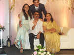 VK Prakash and Sajitha Prakash at Kavya's wedding reception