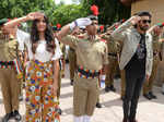 Katrina Kaif and Ranbir Kapoor saluting