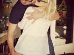 Jessica Simpson sharing a kiss with Eric Johnson