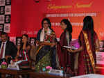 Namrata Sureka presenting award to Naina Lal Kidwai