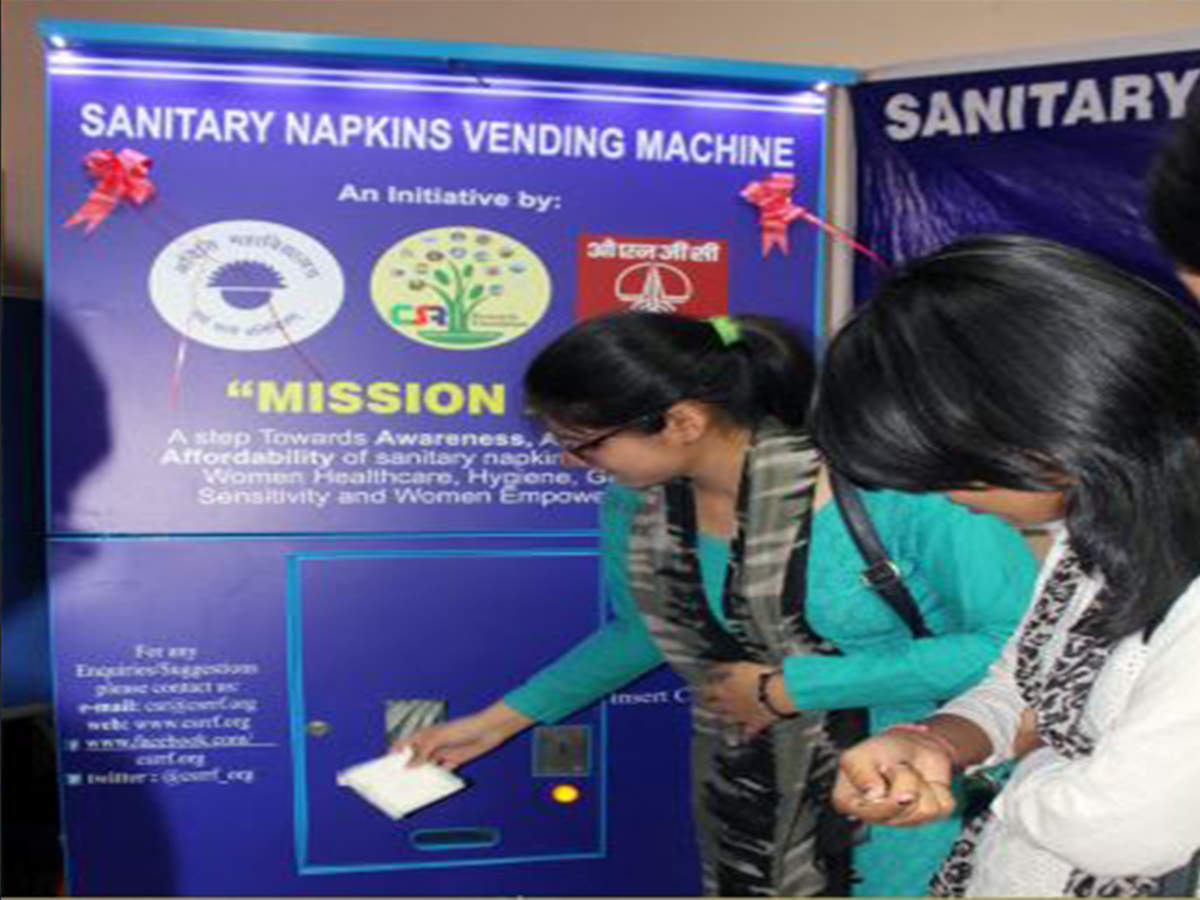 Sanitary napkin vending machines installed at schools | Jaipur News - Times  of India