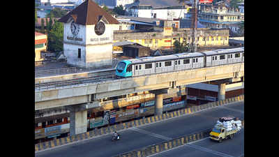 Kochi Metro enters city's commercial hub for first time