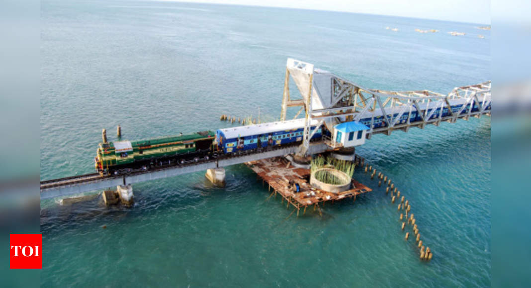 Train traffic on Pamban Rail Bridge stopped as wind speed exceeds ...