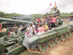 A tank on display during the 'Know your Army' campaign
