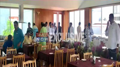 Watch: Congress MLAs from Gujarat ‘herded’ inside Bengaluru resort