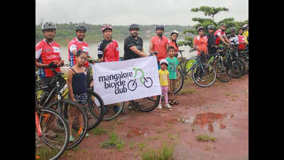 Mangalore Bicycle Club members seed bomb barren plots of land to mark their vanamahotsava