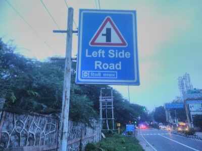 Wrong Left Side Road signage - Times of India