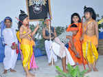 School children performing in a play