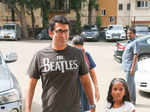 Kunal Kohli arrive with his daughter Radha Kohli