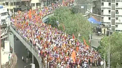 Marathas hold mega protest rally in Mumbai
