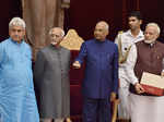 Ram Nath Kovind, Vice President Hamid Ansari, Prime Minister Narendra Modi