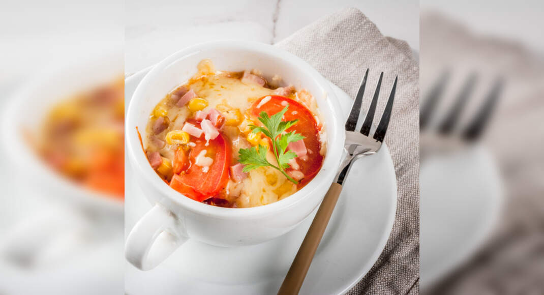 Mug Pizza Recipe: How to Make Mug Pizza Recipe | Homemade Mug Pizza Recipe