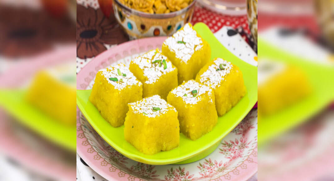 Microwave Coconut Barfi Recipe: How to Make Microwave Coconut Barfi Recipe | Homemade Microwave Coco