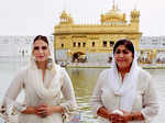 Huma with Gurinder at Golden temple