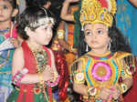 Cute kids dressed up as Lord Krishna