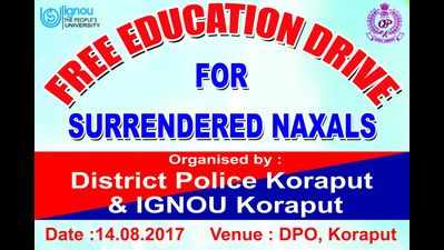 Koraput police show education door to former Maoists