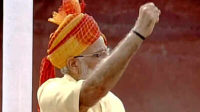 PM Modi concludes his I-Day address with chants of 'Jai Hind', 'Vande Mataram', 'Bharat Mata Ki Jai'