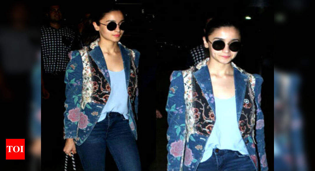 Alia Bhatts Denim-On-Denim Airport Look