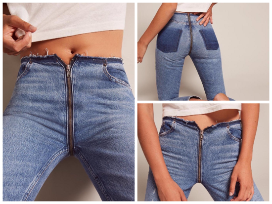 Front-to-back zipper jeans are now happening!