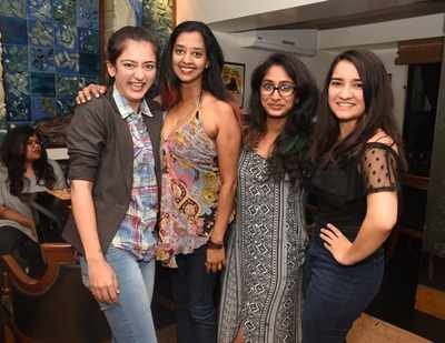 Akshara Haasan had a gala time partying with friends at Sera in Chennai